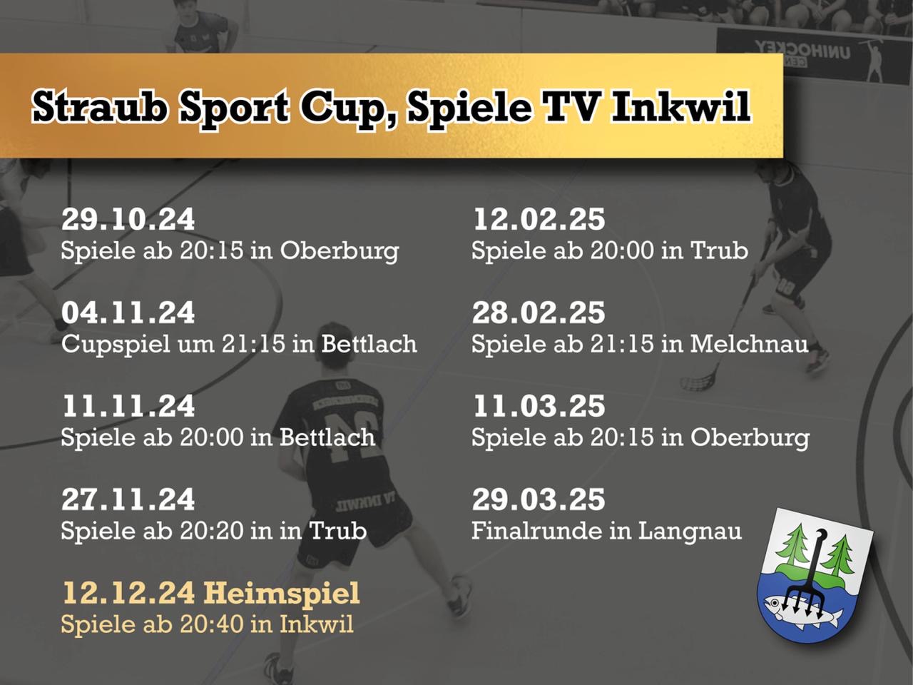 Straub Sport Cup – Spielplan Saison 2024/2025